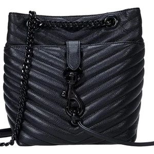 Rebecca Minkoff Edie large bucket bag in black